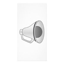 Black Megaphone Photo Card