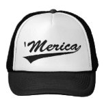 Black 'Merica Swoosh-Mesh Snap Back Trucker Hat