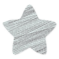 Black Messy lines special gift Star Sticker