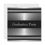 Black Metal Boys Graduation Party invitations