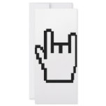 black metal-head icon rack card design