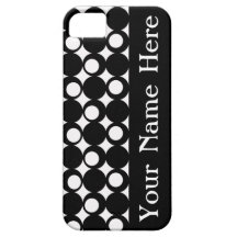 Black Mod Ball Design with name iPhone 5 Covers