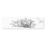 Black Monogram I with Swirls Bumper Stickers