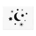 Black Moon & Stars Post Cards