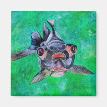 Black Moor Goldfish Fridge Magnet