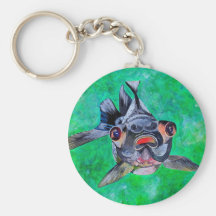Black Moor Goldfish Key Chain