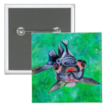 Black Moor Goldfish Pins