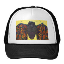 Black Moth (surreal insect painting) Mesh Hats