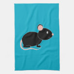 Black Mouse. Hand Towel