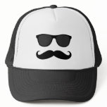 Black Moustache and Sunglasses Humour Gift Mesh Hats