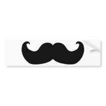 Black Moustache Bumper Stickers