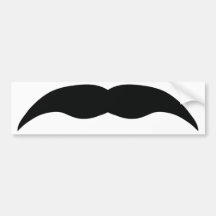 black moustache bumper sticker