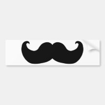 Black Moustache Bumper Stickers