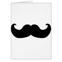 Black Moustache Greeting Card