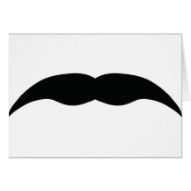 black moustache card