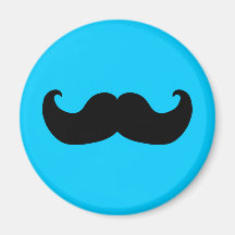 Black Moustache Fridge Magnet