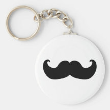 Black Moustache Keychains