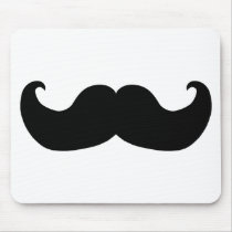 Black Moustache Mouse Pads