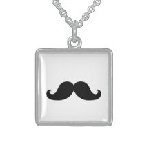 Black Moustache Necklace