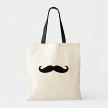 Black Moustache or Black Moustache for Fun Gifts Tote Bags