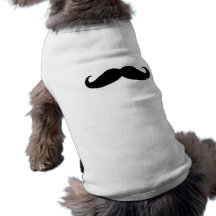 Black Moustache or Black Moustache for Fun Gifts Doggie Tshirt