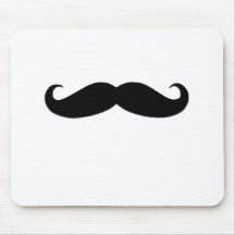 Black Moustache or Black Moustache for Fun Gifts Mouse Pad