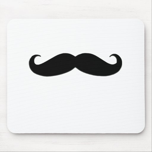 Black Moustache or Black Moustache for Fun Gifts Mouse Pad