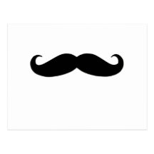 Black Moustache or Black Moustache for Fun Gifts Post Cards