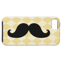 Black Moustache Yellow Diamond Pattern