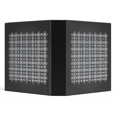 Black Multiplication Table Binder by NyxxiesMathBoutique