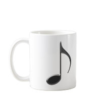 Black Music Note Coffee Mugs