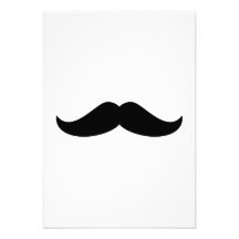Black Mustache Custom Announcement