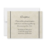 Black n Cream Fleur de Lis Damask Wedding Custom Announcement