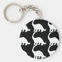 Black n White Dinos Key Chain