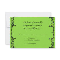 Black n White Fleur de Lis Damask Wedding Personalized Invite
