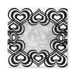 Black n White hearts template magnet