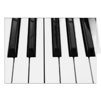 Black n White Piano Keyboard Key Picture Image Greeting Card