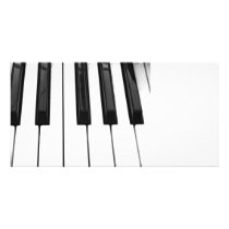 Black n White Piano Keyboard Key Picture Image Photo Cards