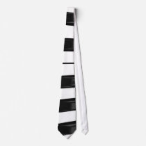 Black n White Piano Keyboard Key Picture Image Necktie