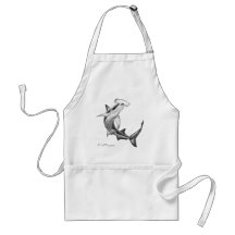 Black n White Shark Apron