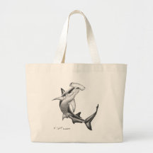 Black n White Shark Canvas Bags