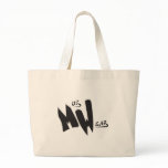 Black & Natural Tote Bag with Mul Wear Logo