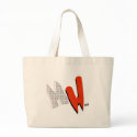 Black & Natural Tote Bag with MW Logo