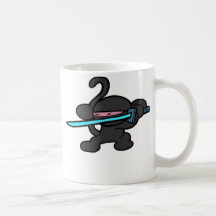 Black Ninja on Guard-No Words Coffee Mug