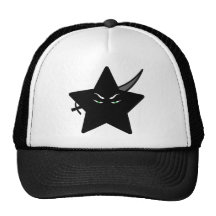 Black Ninja Star Trucker Hat