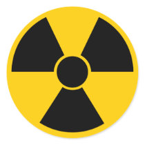 Black Nuke Round Sticker