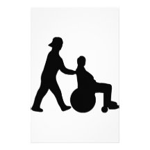 black nurse icon customized stationery