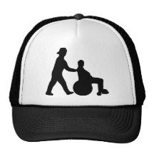 black nurse icon mesh hat