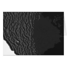 Black Ocean Greeting Card