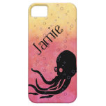 black octopus / sqid PINK water  iphone covers iPhone 5 Case